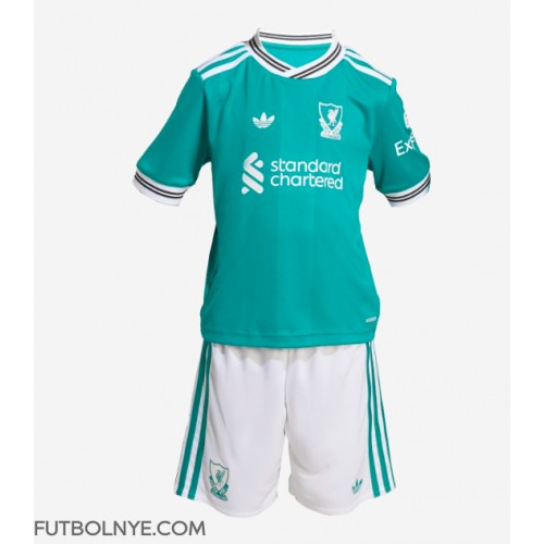 Camiseta Liverpool Tercera Equipación para niños 2025-26 manga corta (+ pantalones cortos)